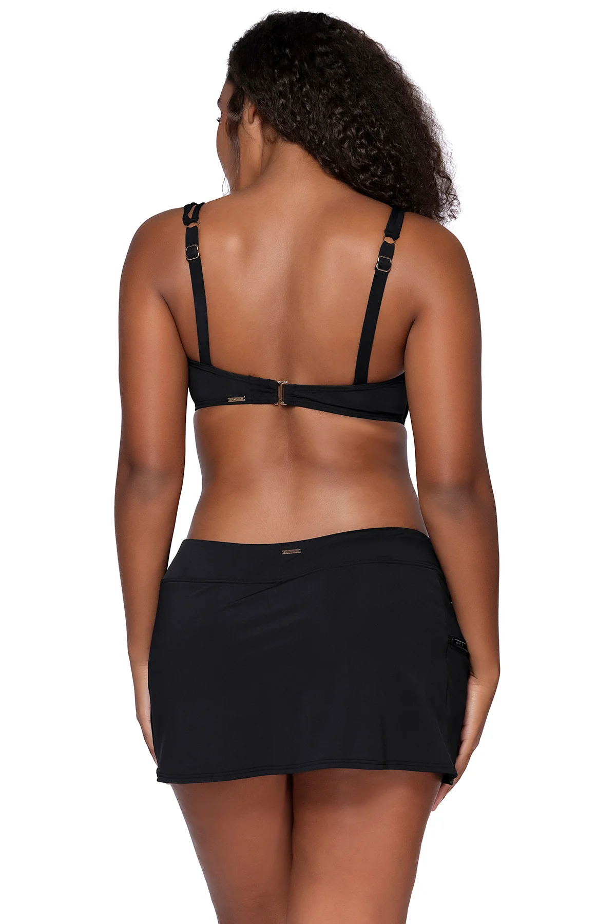 Sunsets Black Sporty Swim Skirt - Image 6